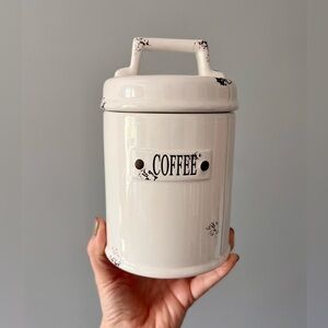 Coffee Ceramic Canister w Lid